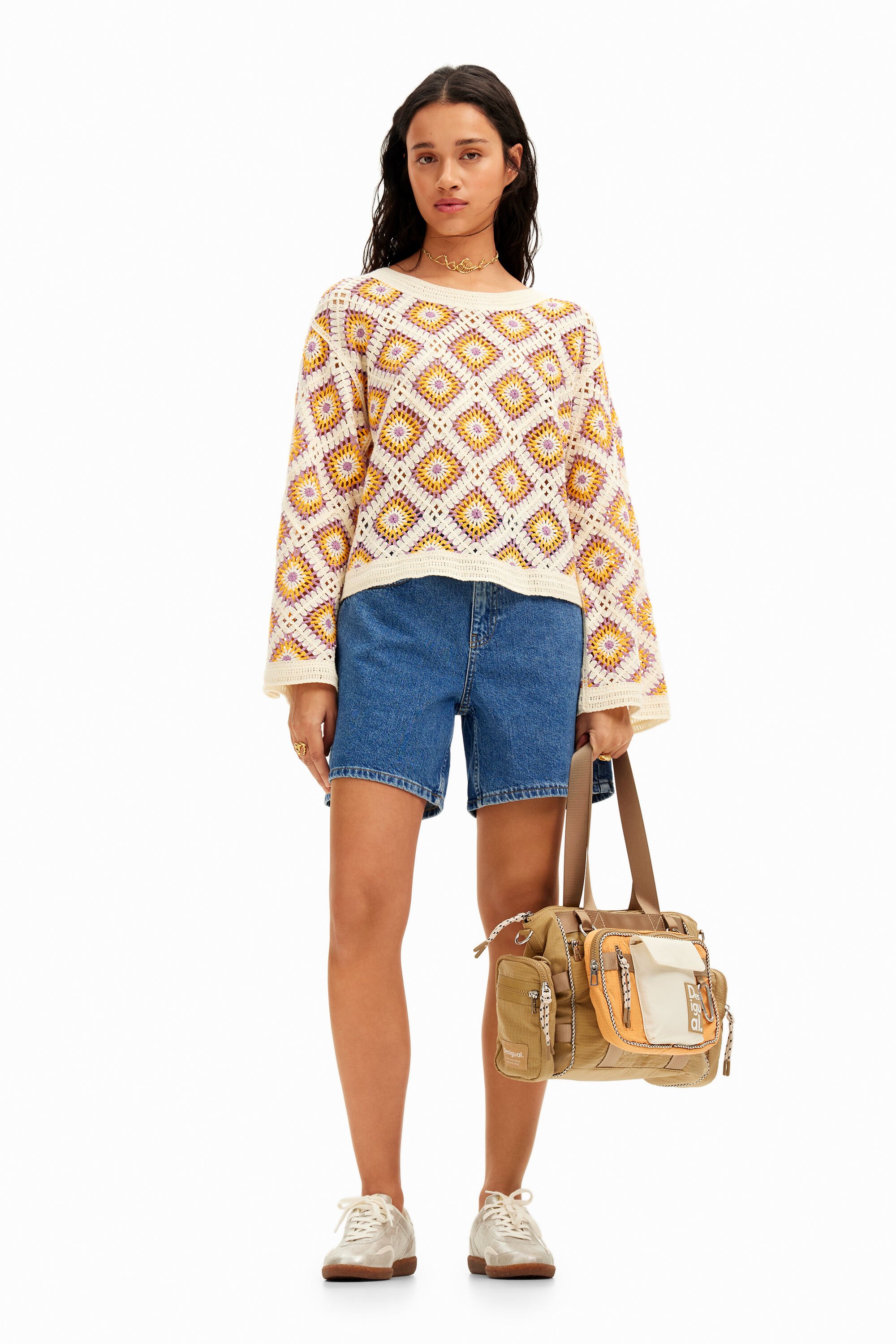 Maglia multicolor uncinetto da donna I Desigual