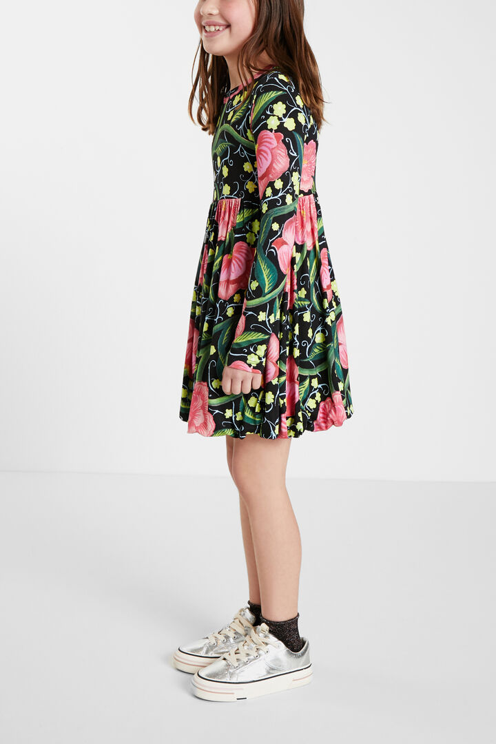 High-waist dress flowers | Desigual