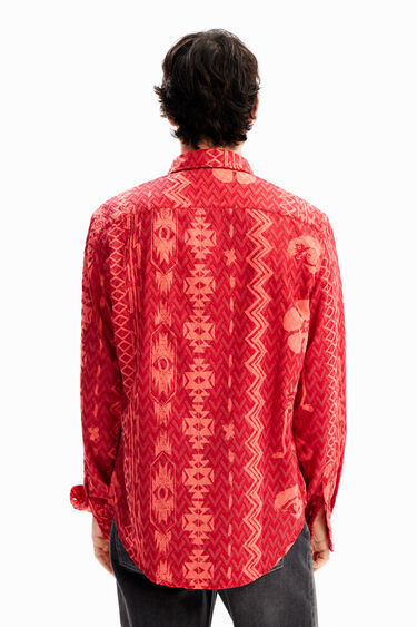 Geometric textured shirt | Desigual