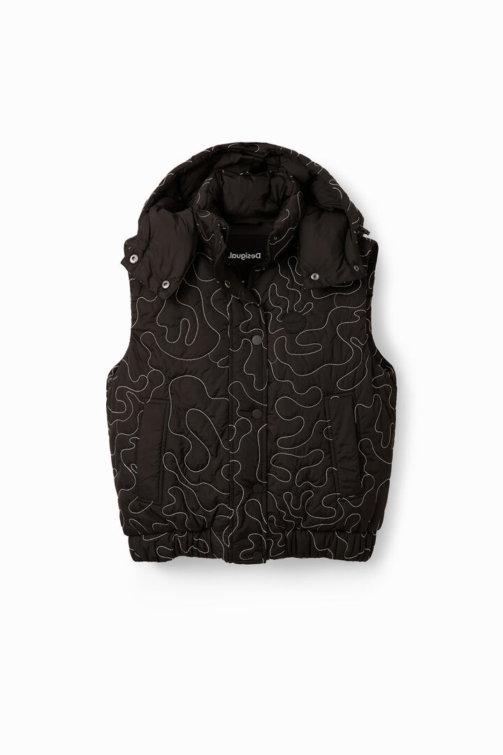 Padded plaid stitching gilet | Desigual