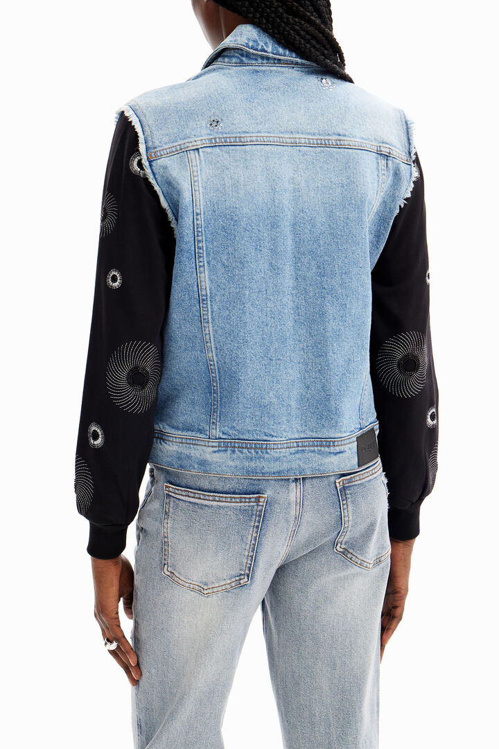 Chaqueta vaquera híbrida bordados | Desigual