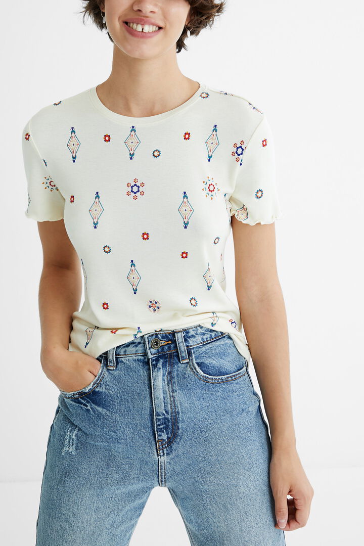Camiseta viscosa estampado boho | Desigual