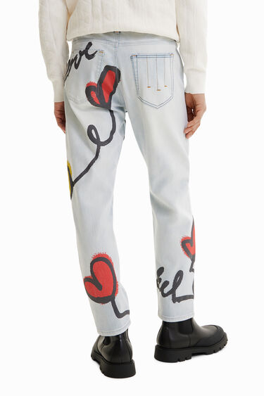 Vaqueros Straight corazones | Desigual