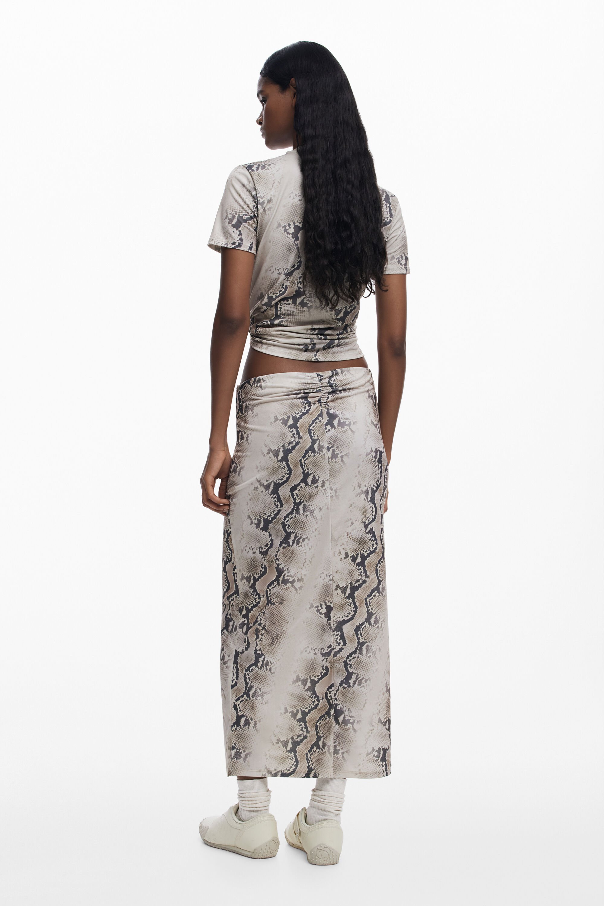 Draped animal skirt Women's I Desigual.com