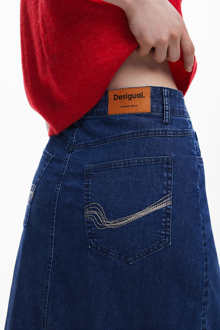 デニムミディフレアスカート | Desigual