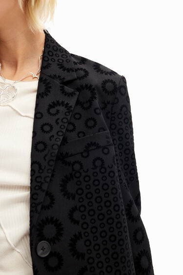 Blazer geometrischer Flock | Desigual