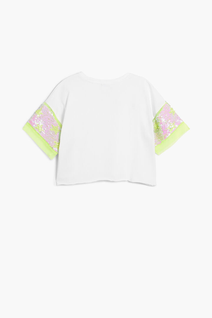 T-shirt à manches courtes avec sequins | Desigual