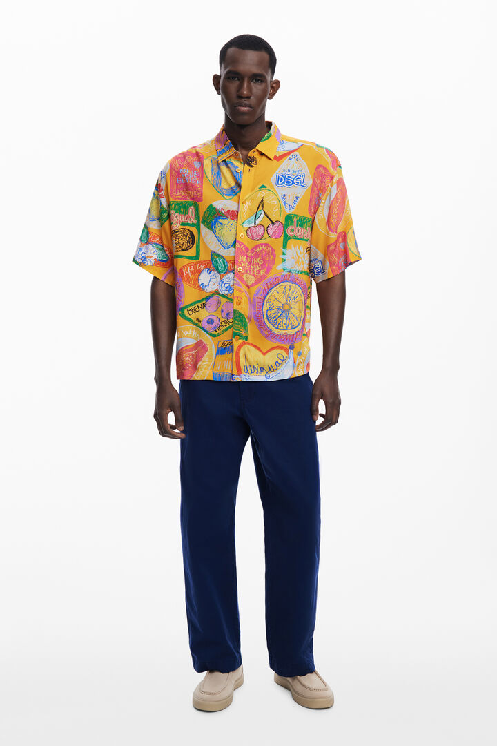 Short-sleeve shirt with fruits | Desigual