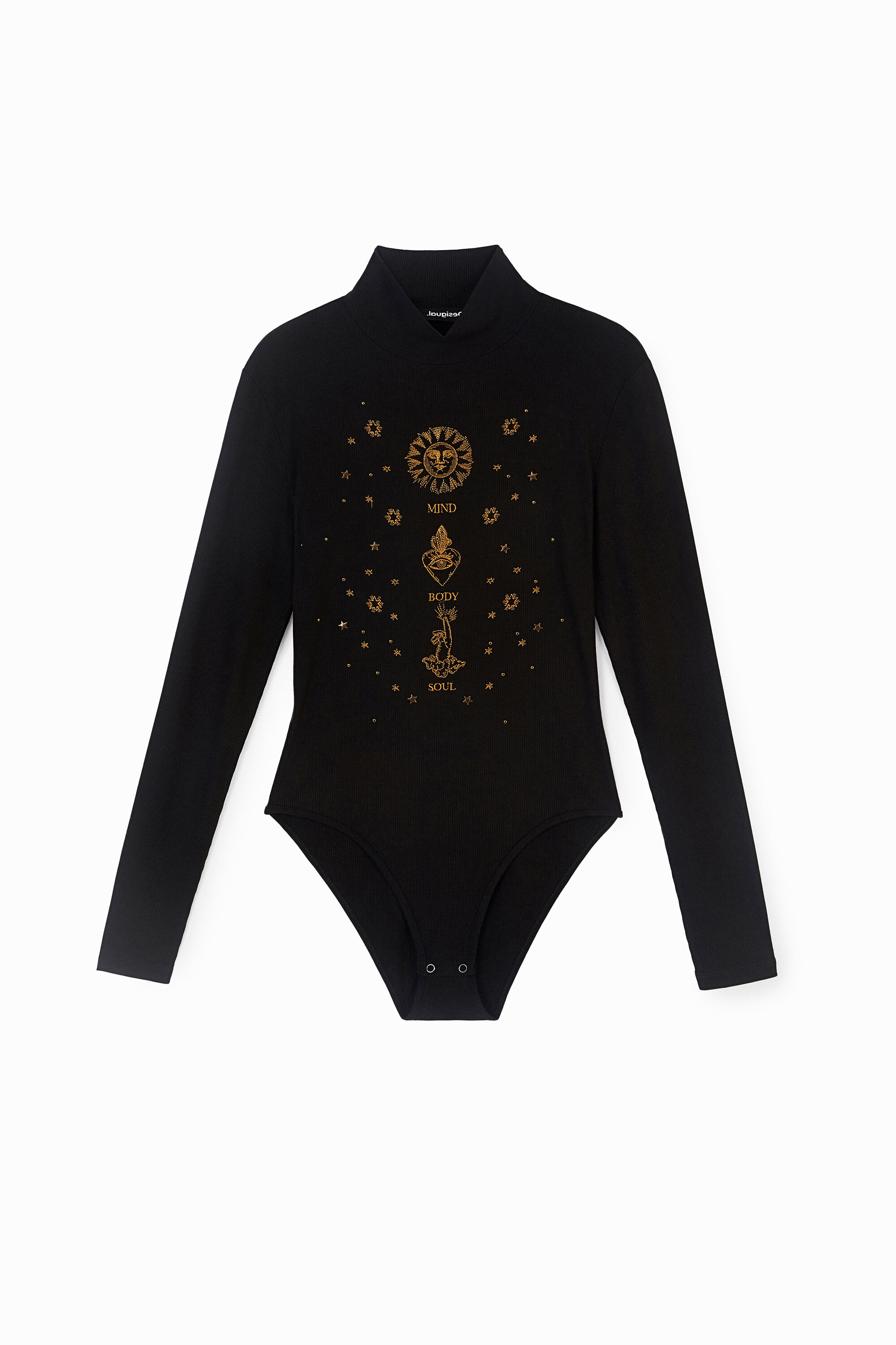 Body slim bordados - BLACK - XL