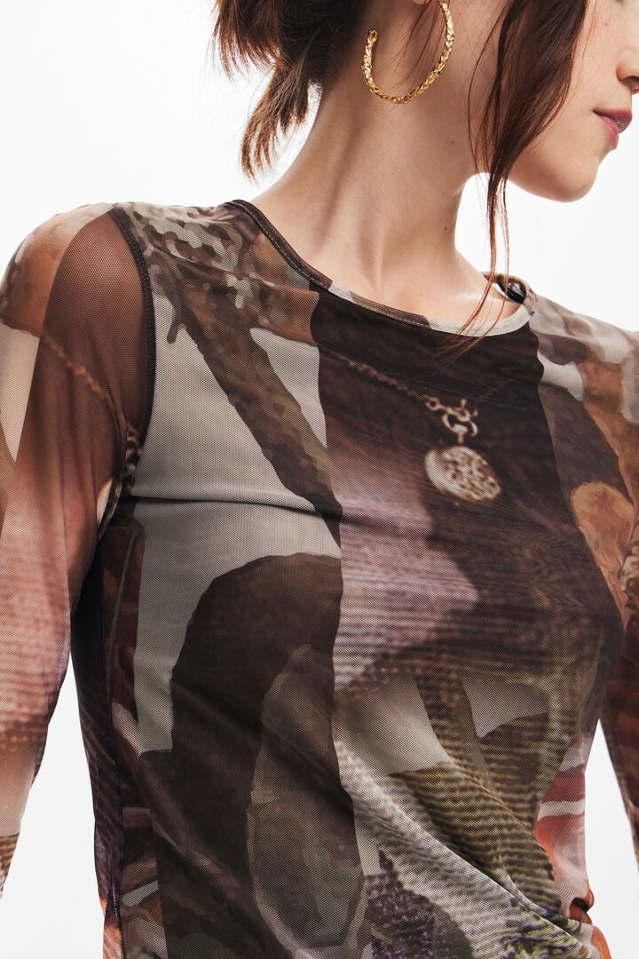 Printed tulle T-shirt | Desigual