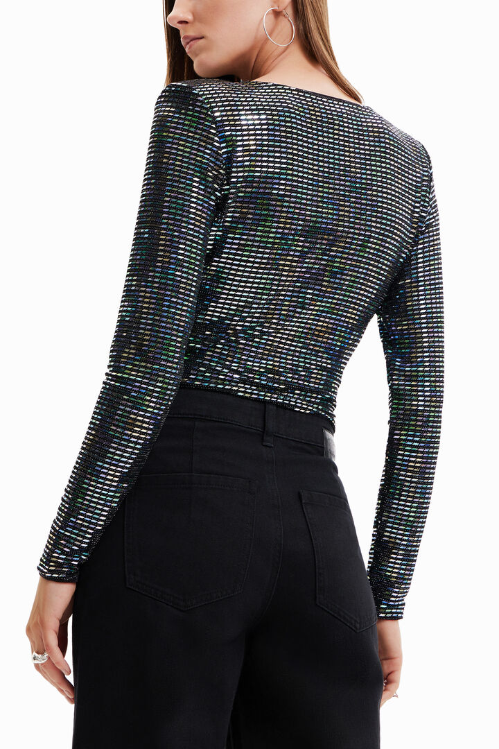 Body manga larga iridiscente | Desigual