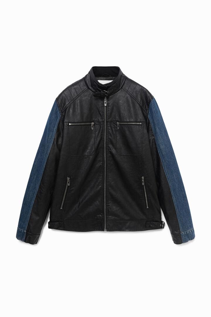 Jacket hybrid denim leather effect | Desigual