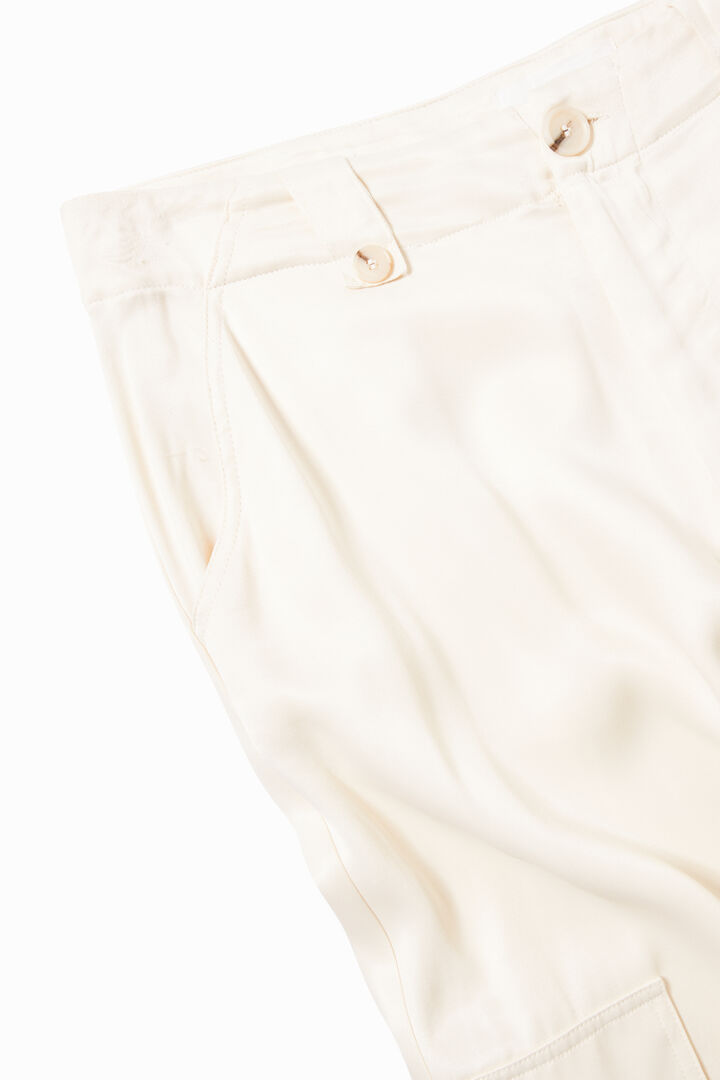 Wide-leg satin cargo trousers | Desigual
