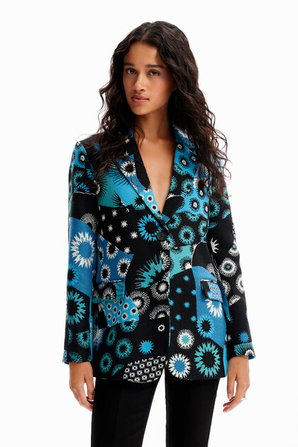 Blazer jacquard patch