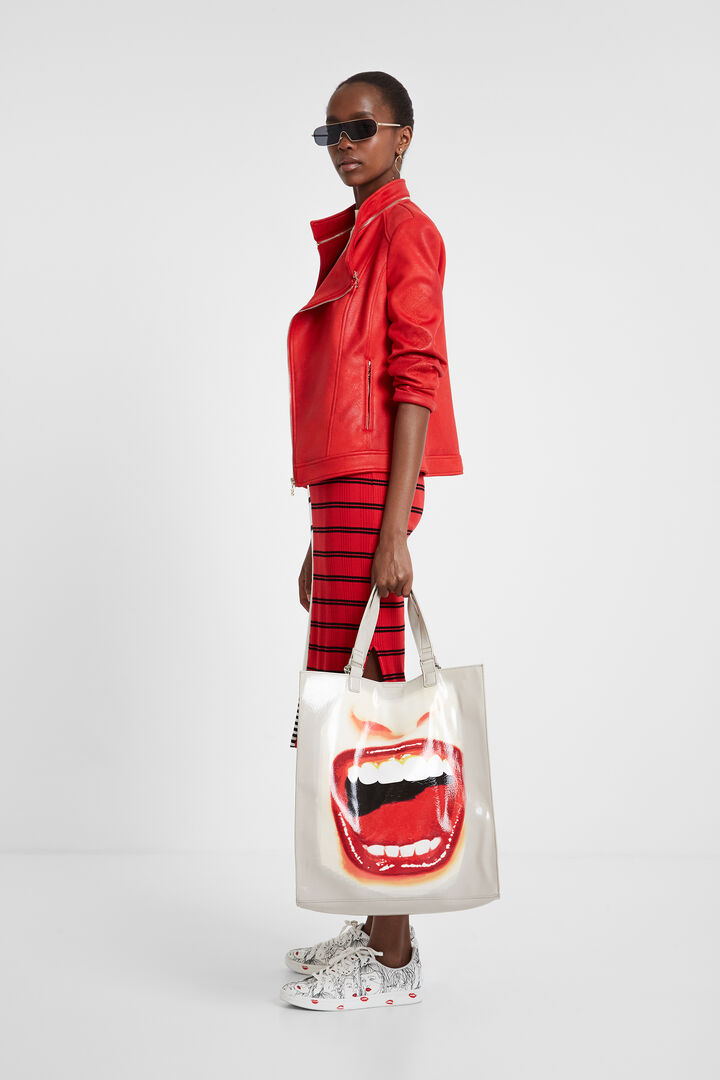 Leather effect bag lips | Desigual