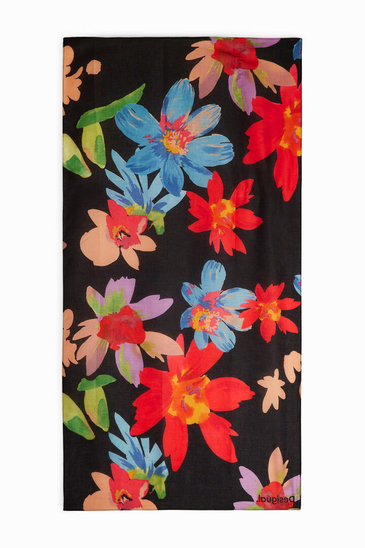 Rechteckiges Halstuch Blumen | Desigual