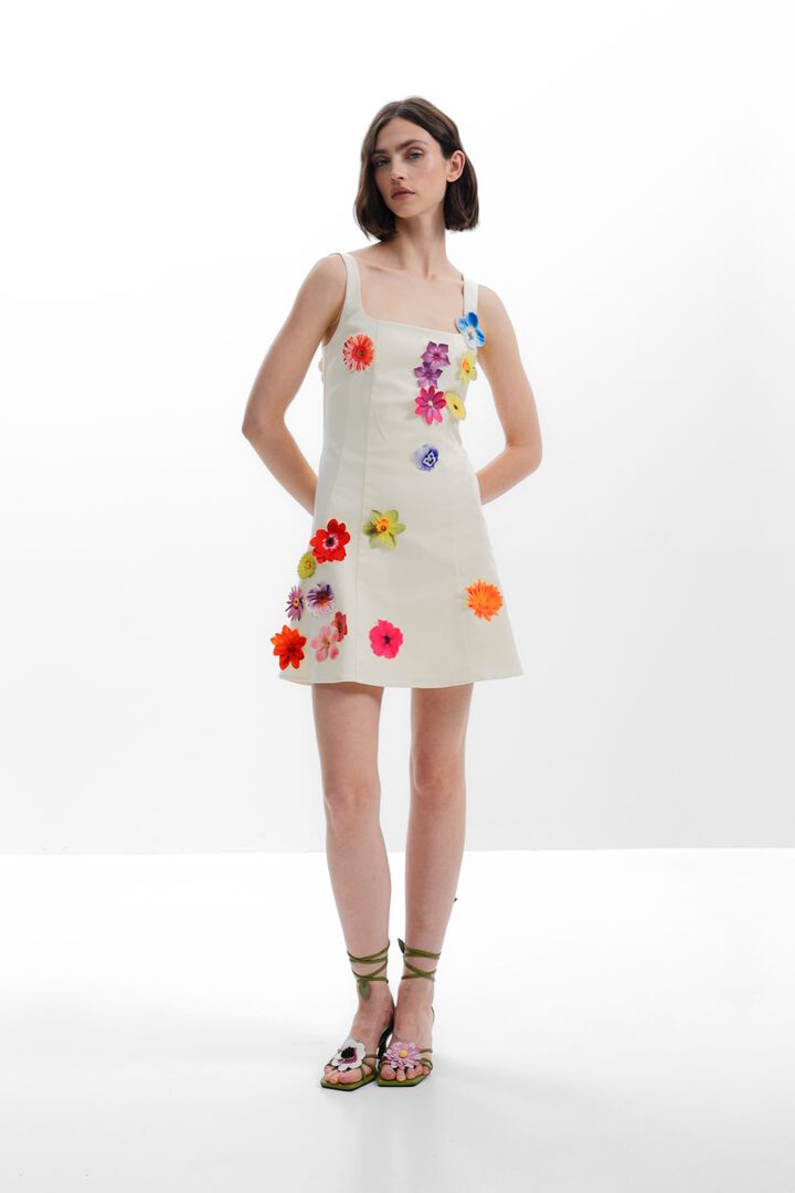 Tyler McGillivary virágos paneles ruha | Desigual
