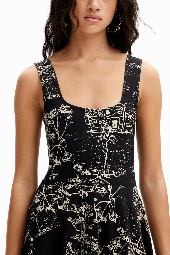 Strappy skater dress | Desigual