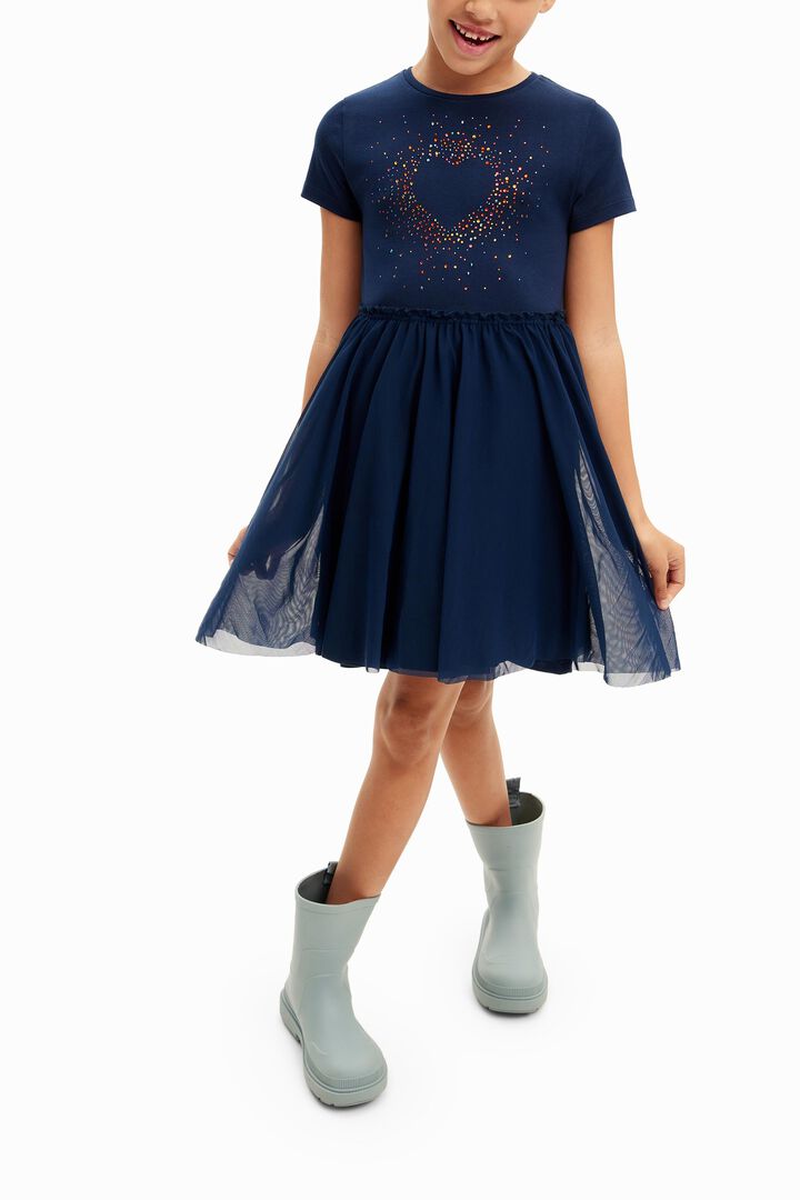 Rhinestone heart dress | Desigual