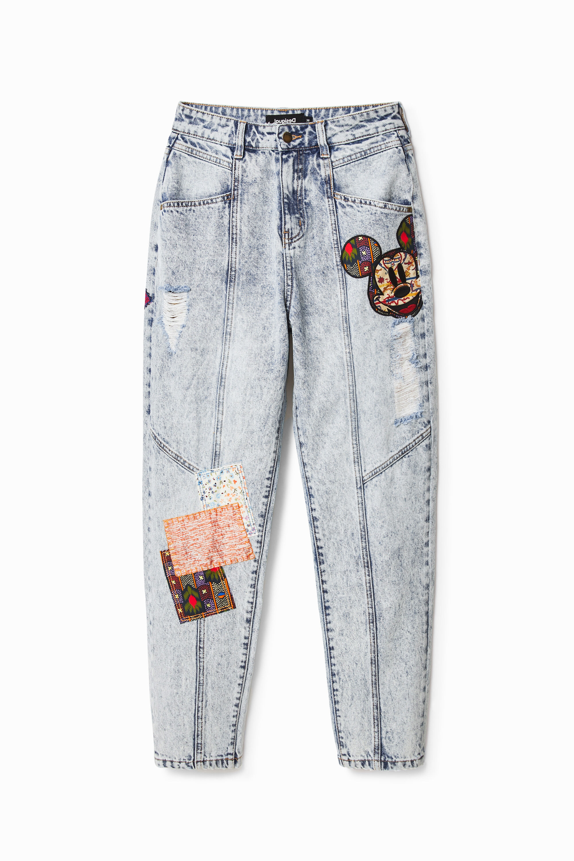 Relaxed jeans featuring Disney's Mickey Mouse | Desigual.com