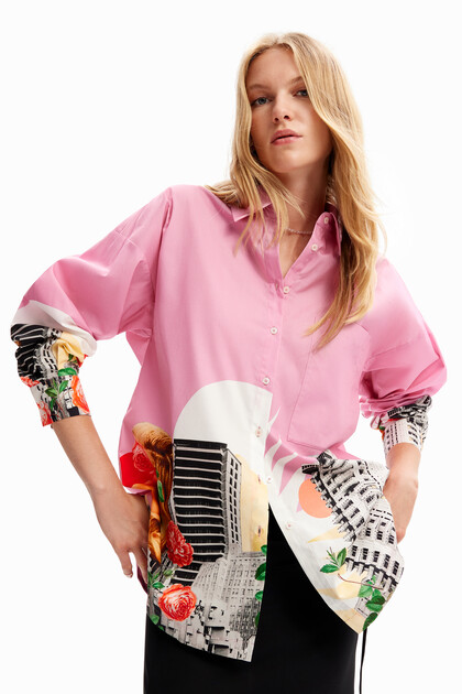 Camisa oversize collage