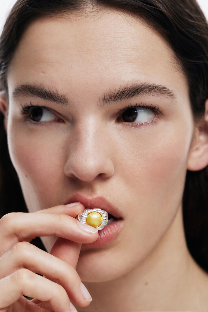 Bague perle plaqué or Zalio | Desigual