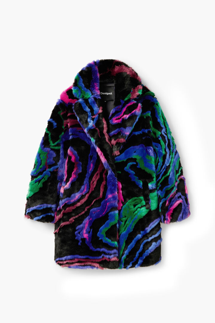 M. Christian Lacroix fur-effect coat | Desigual