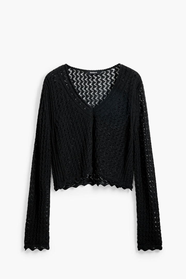 Cropped openwork sweater | Desigual