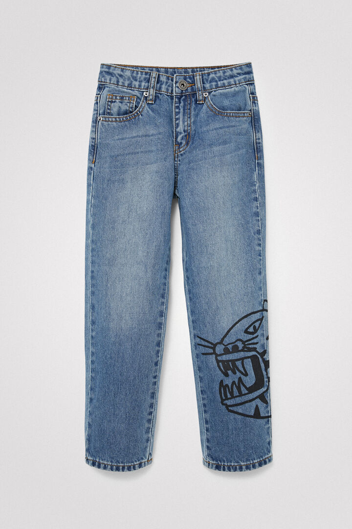 Straight tiger jeans