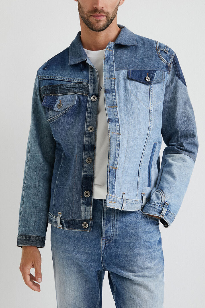 Upcycled patch denim jacket | Desigual