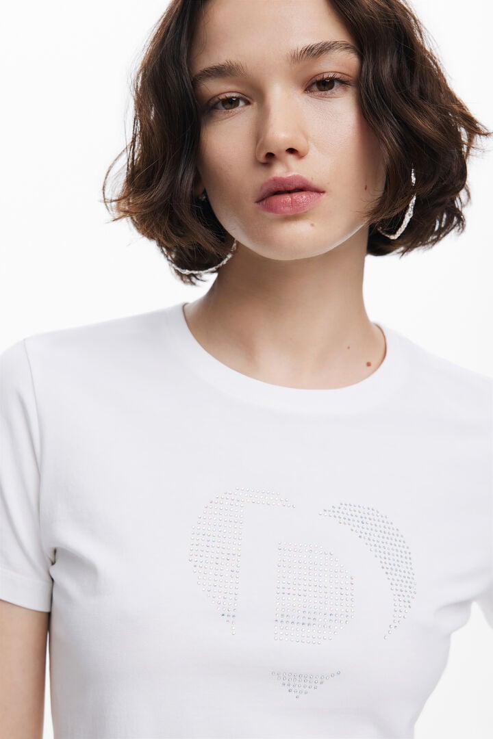 Camiseta imagotipo strass | Desigual