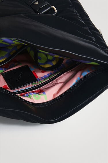Einfarbige Handtasche technisches Gewebe | Desigual