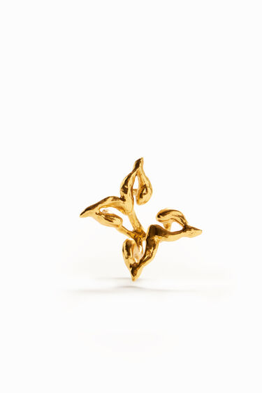 Zalio gold plated butterfly ring | Desigual