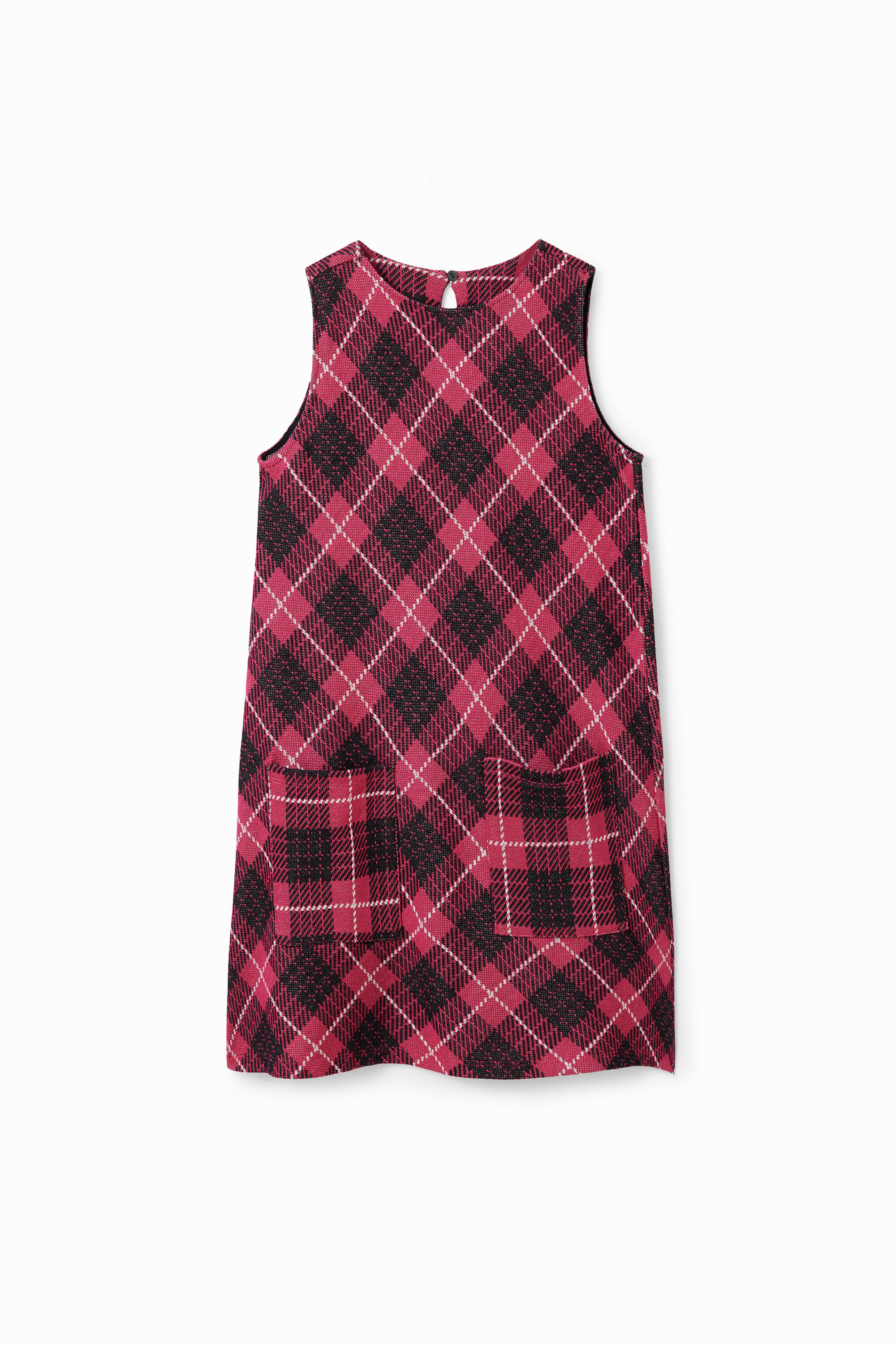 Plaid pinafore dress