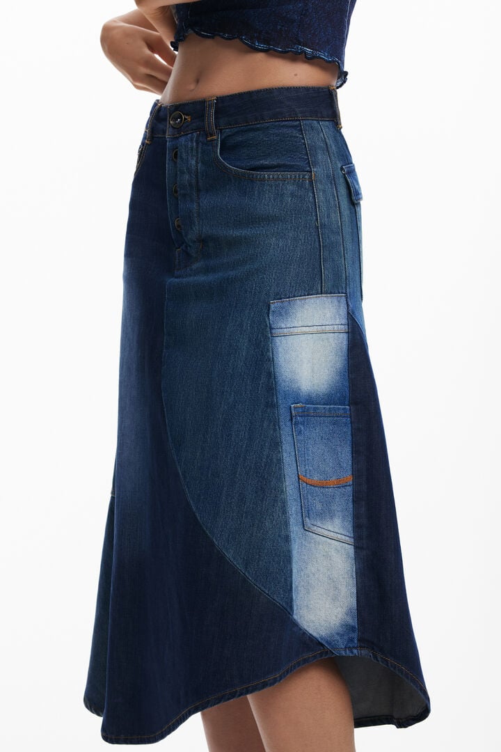 Patchwork denim skirt | Desigual