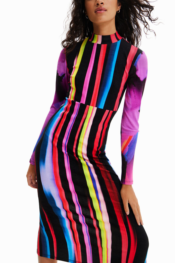 M. Christian Lacroix slim striped midi dress | Desigual