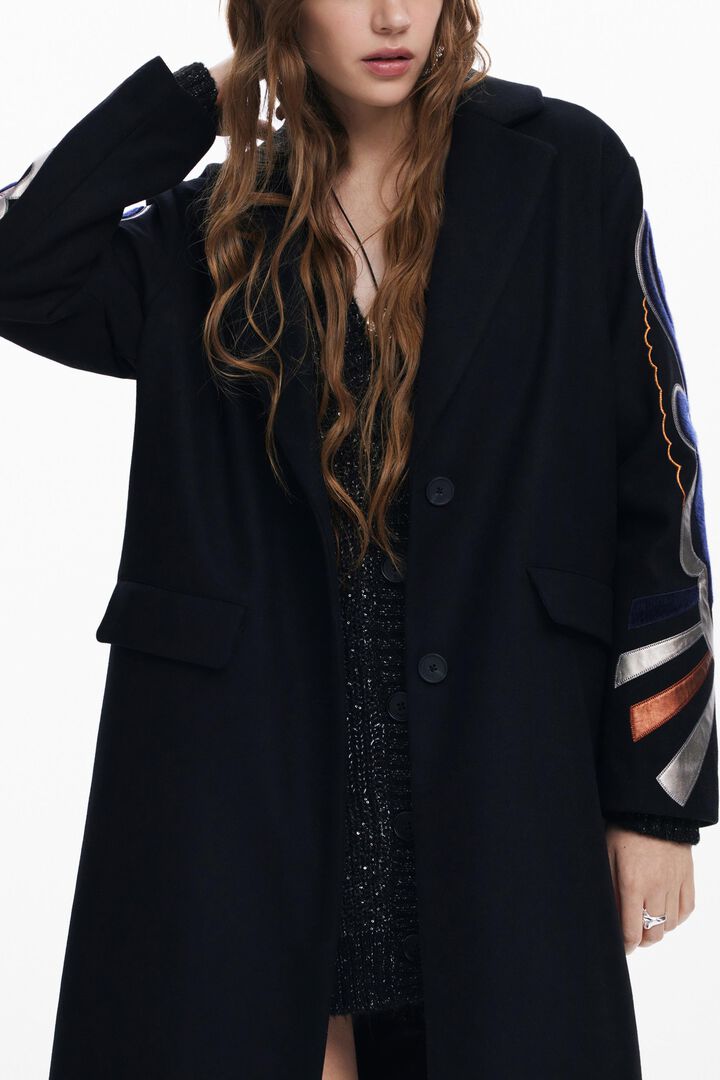 Manteau &agrave; manches imprim&eacute;es | Desigual