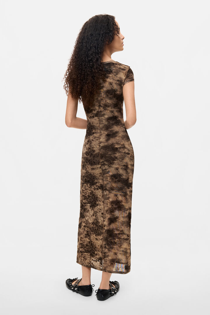 Vestito midi animal print