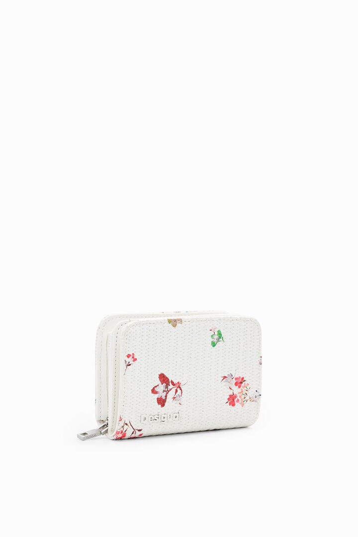 S textured floral wallet