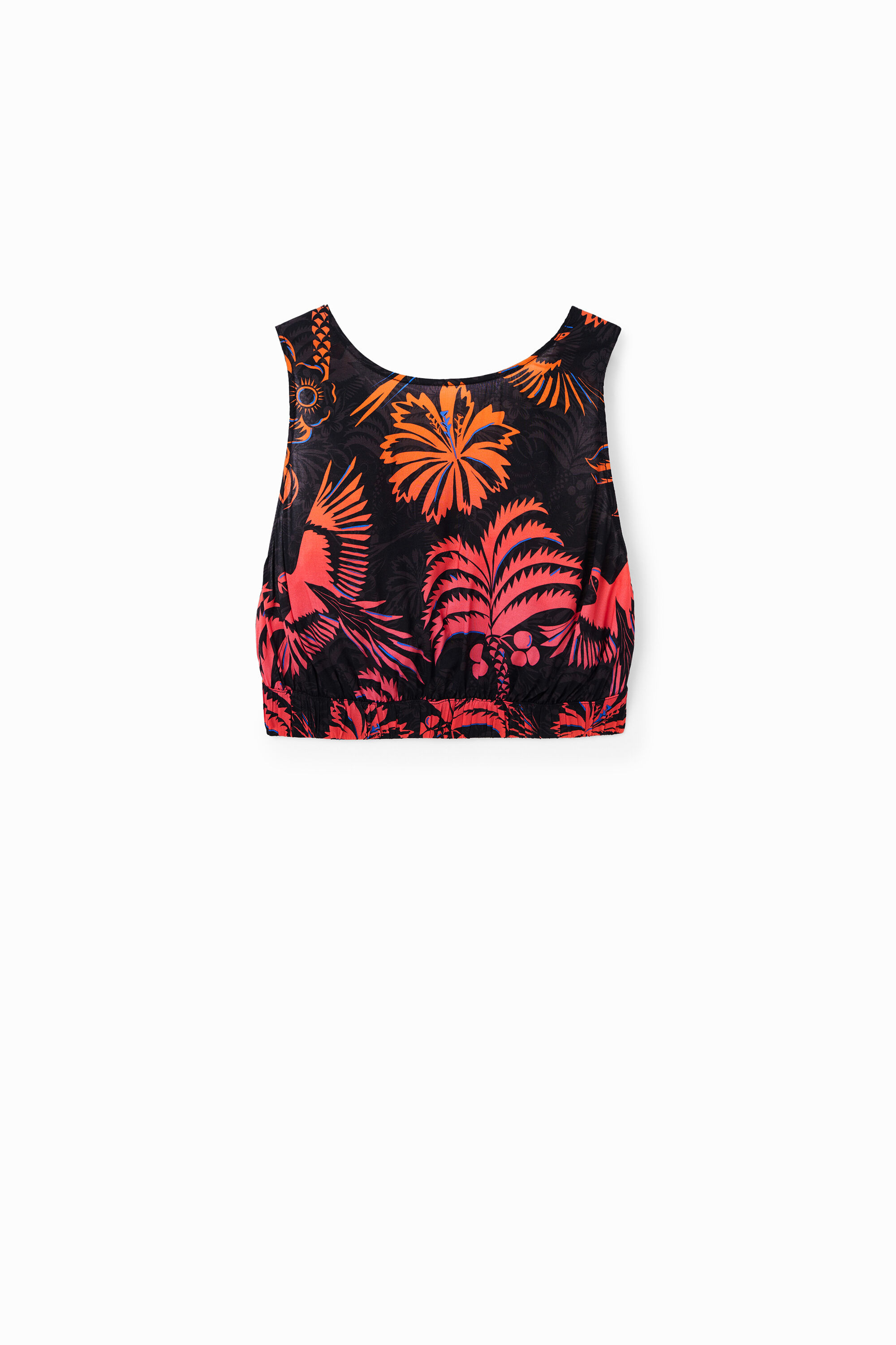 Short tropical top with straps