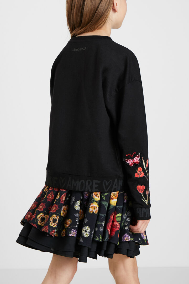 Plush sweatshirt flowers | Desigual