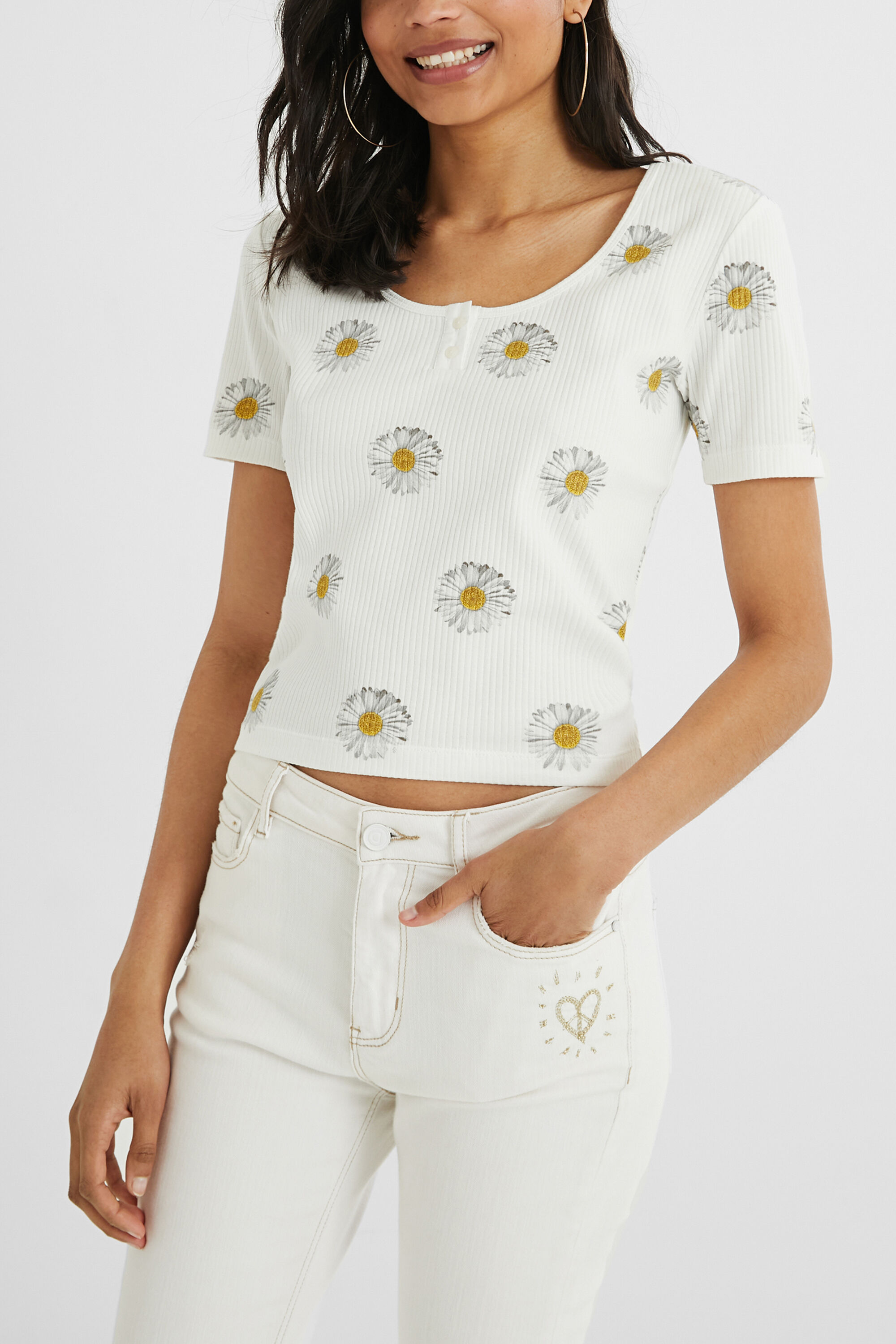 camiseta margaritas