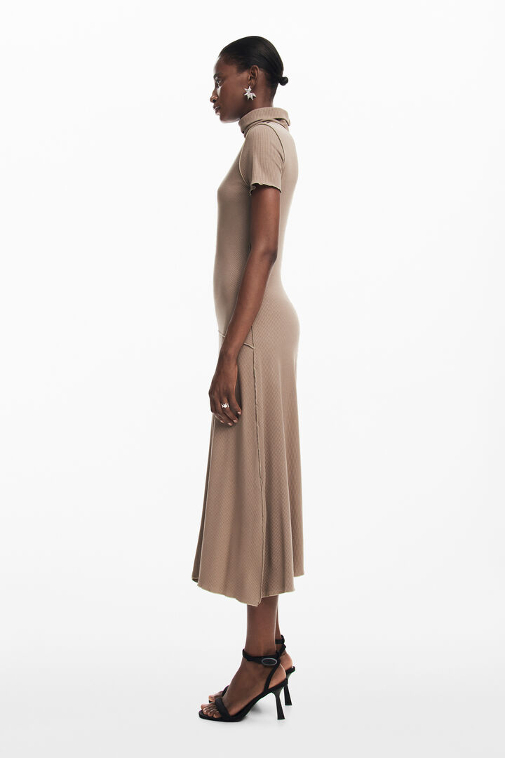 Midi dress with high neck | Desigual