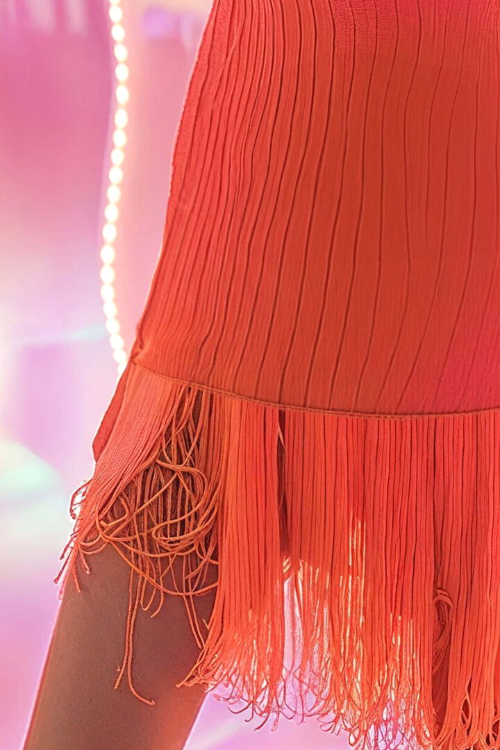 Vestido corto flecos | Desigual