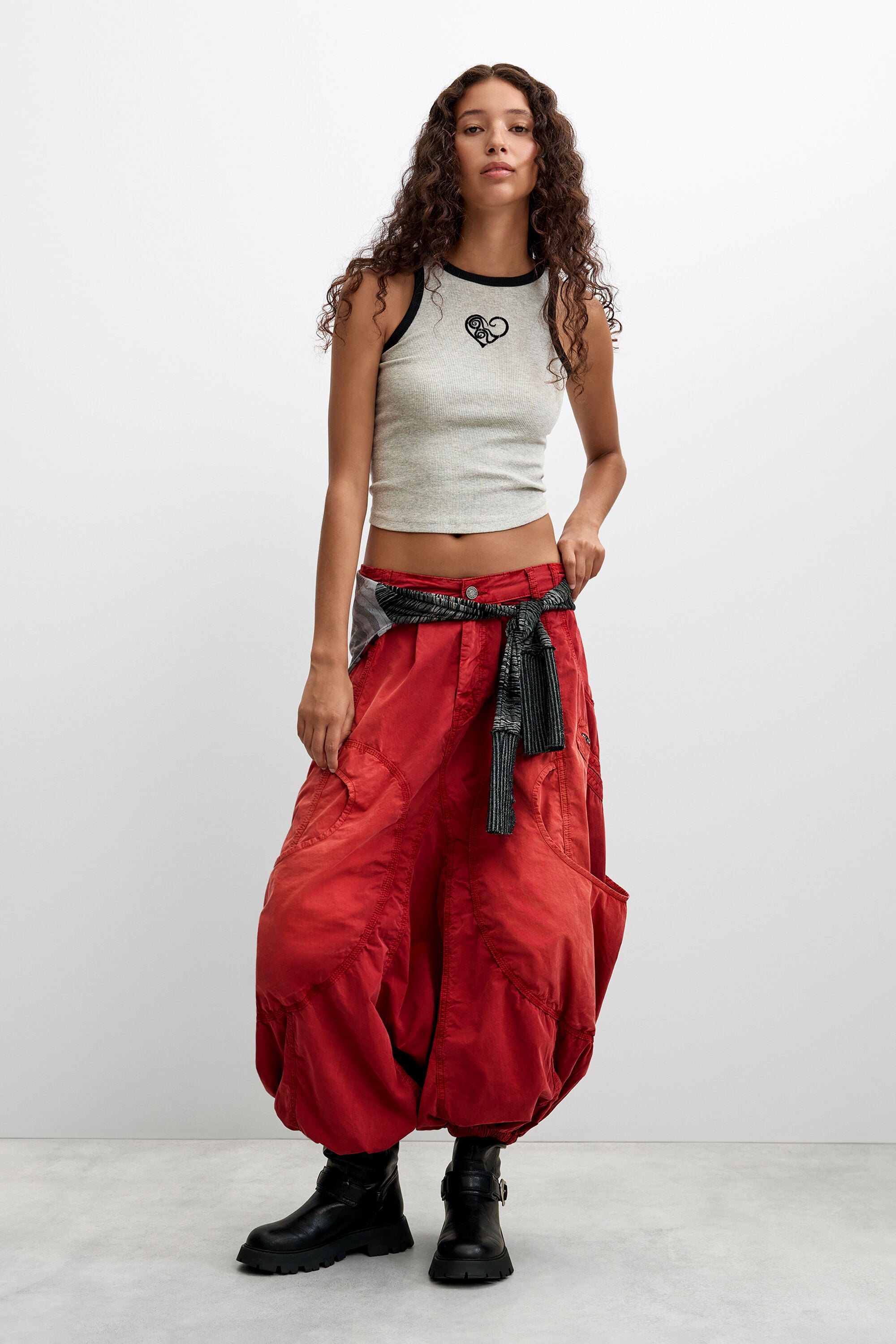 pantalón baggy algodón
