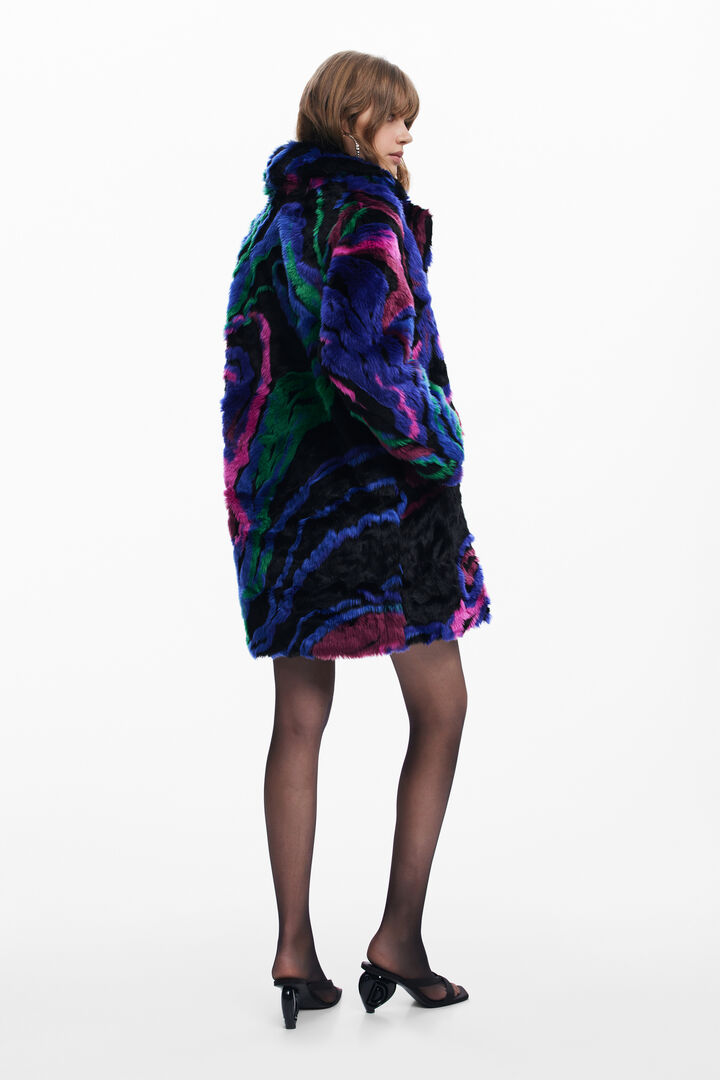 M. Christian Lacroix fur-effect coat | Desigual