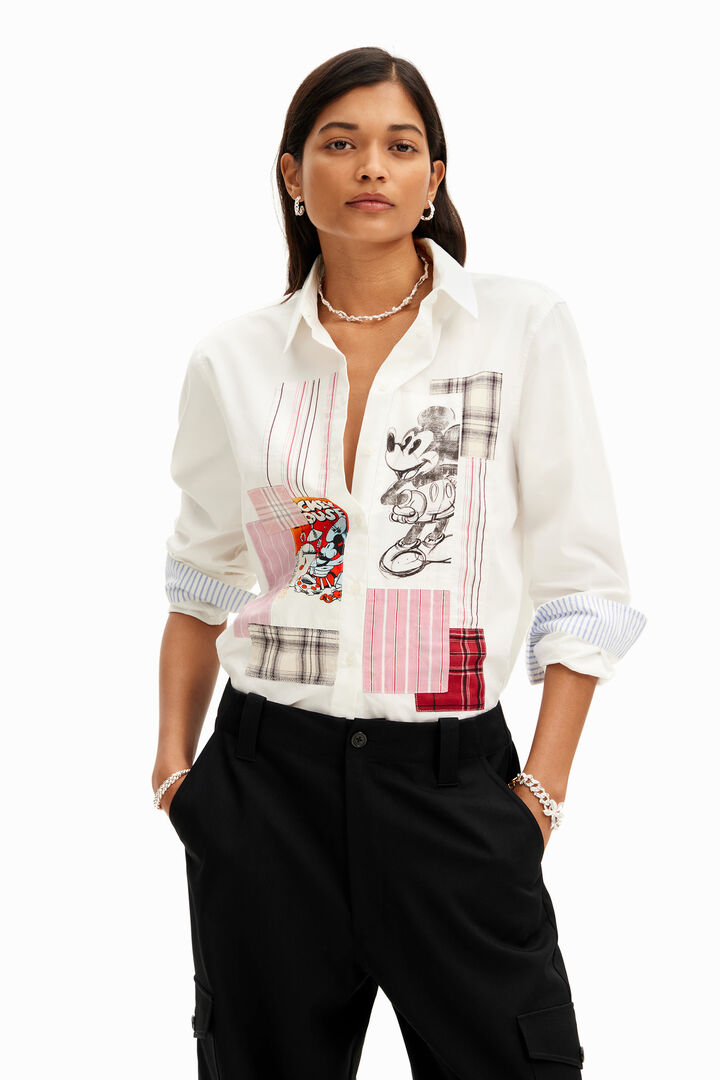 Patchwork Mickey Mouse shirt