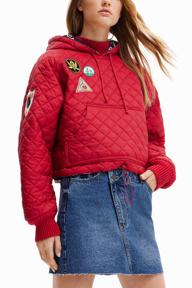 Padded hoodie clearance