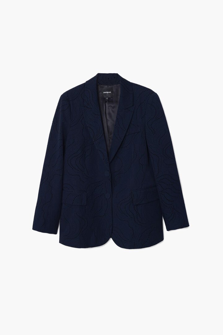 Embroidered floral blazer