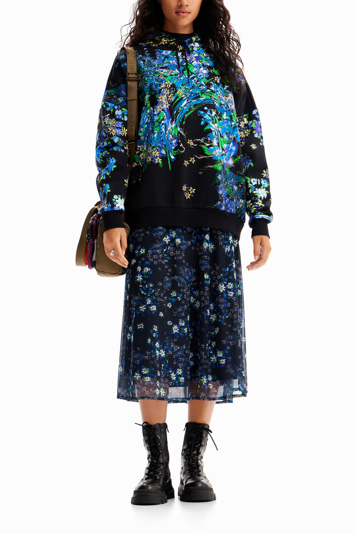 Sudadera oversize flores | Desigual